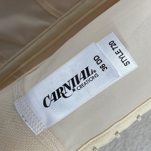 Carnival Creations Camisole Longline Bra Womens 36DD Beige Full Figure Style 720 - Picture 8 of 9